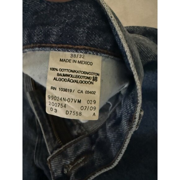 HARLEY DAVIDSON MEN'S STRAIGHT LEG RIDER JEANS 38x32 2009 Black and Orange label - Picture 4 of 7